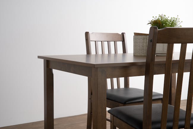 Faye Dining Table 1.1m with 4 Faye Chairs - Cocoa - 2