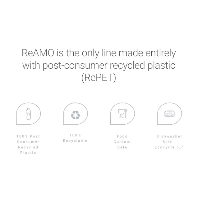 Omada REAMO Single Portion Bowl - Pink - 6 - ReAMO exclusively uses post-consumer recycled plastic, 100% post-consumer