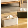 Wooden Tissue Box - White - 4