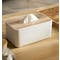 Wooden Tissue Box - White - 3