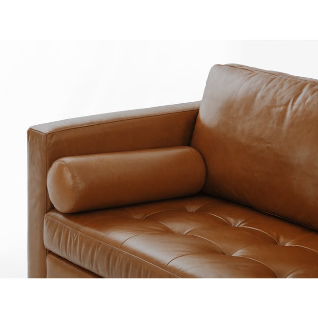 Nolan 3 Seater Sofa - Cigar (Premium Waxed Leather) - 5