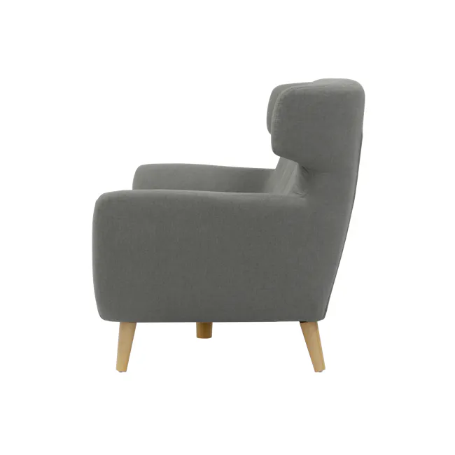 Agatha 3 Seater Sofa - Granite Grey - 4 - Grey upholstered armchair, modern design, comfortable seating, minimalist style