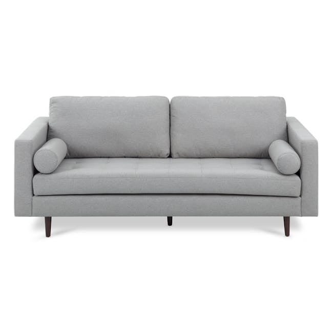 Nolan 3 Seater Sofa in Slate (Fabric) with Vezel Lounge Chair in Oak, Russett - 1