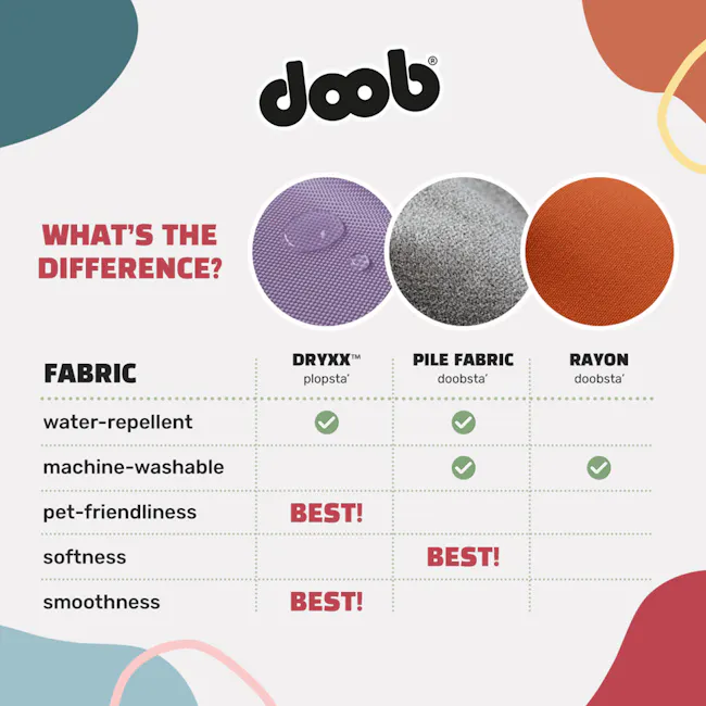 Doob Large Plopsta' - Winter Wheat (Water Repellent) - 8 - fabric, water-repellent, machine-washable, pet-friendlyliness