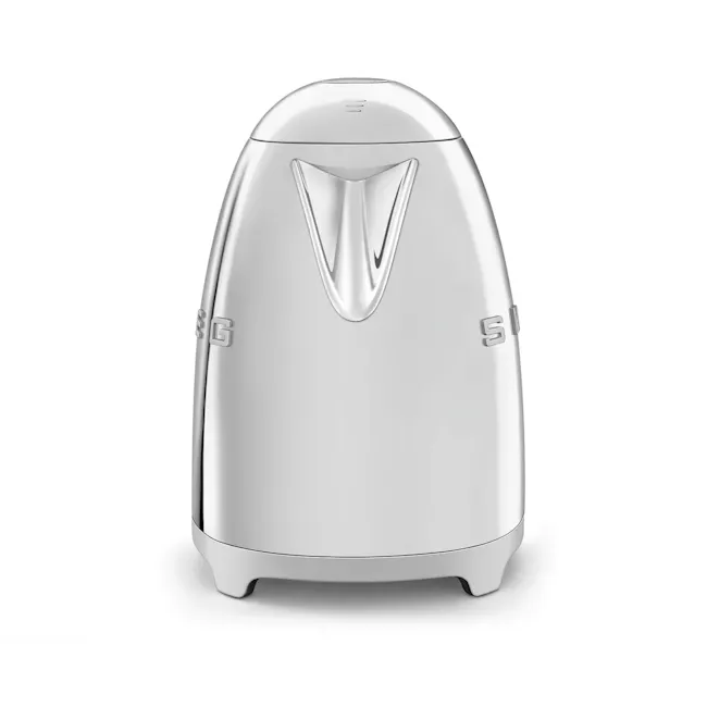 Smeg 1.7L Kettle - Chrome - 5 - Silver toaster, sleek design, modern kitchen appliance, minimalist aesthetic, high-tech