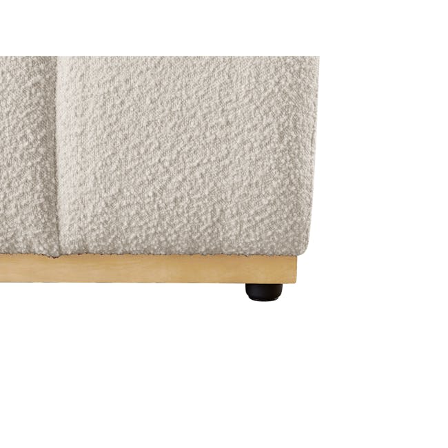 Cosmo L-Shaped Sectional Sofa - Oak, White Boucle (Eco Clean Fabric) - 10
