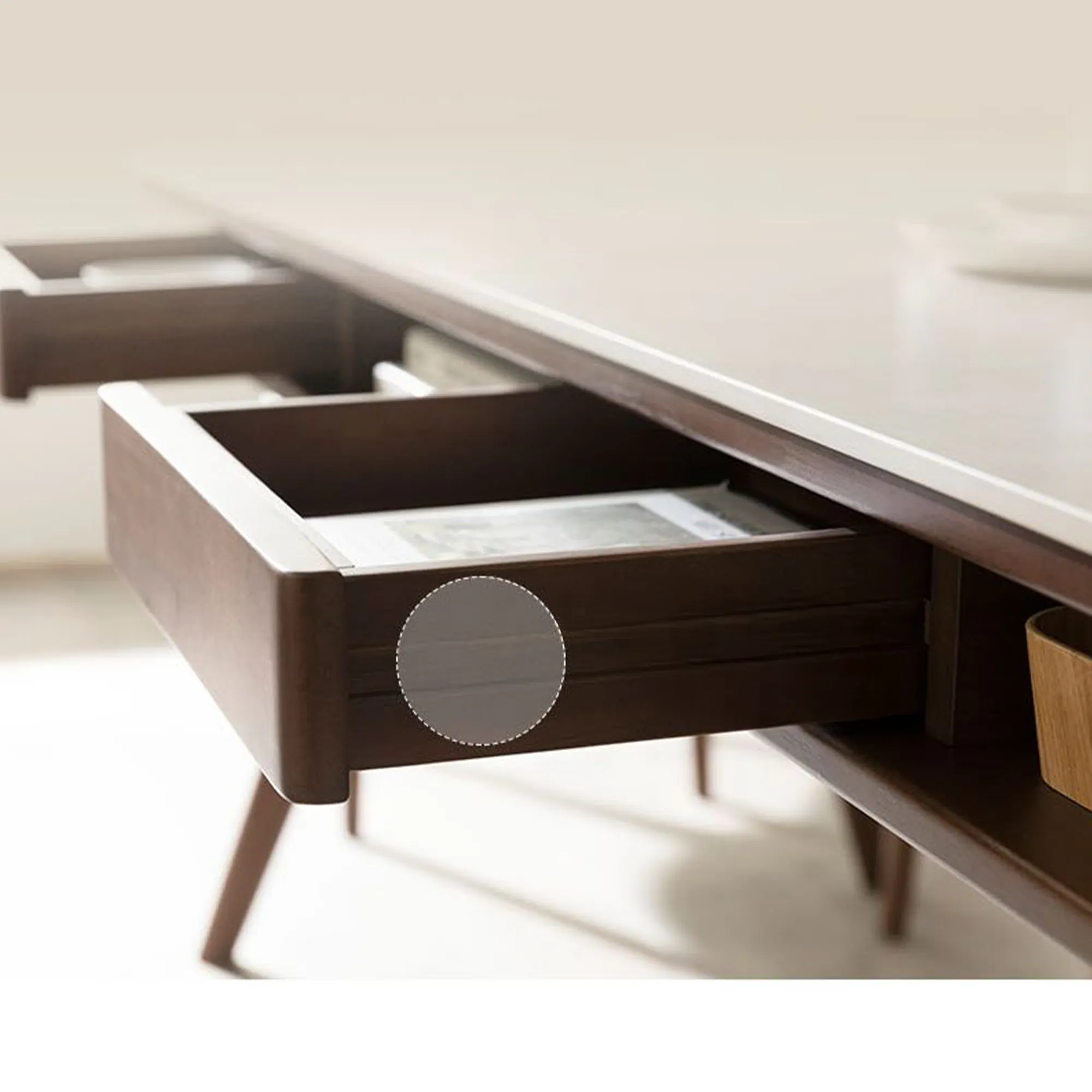 Lornell Storage Dining Table 1.8m - Oak, Sintered Stone - 7