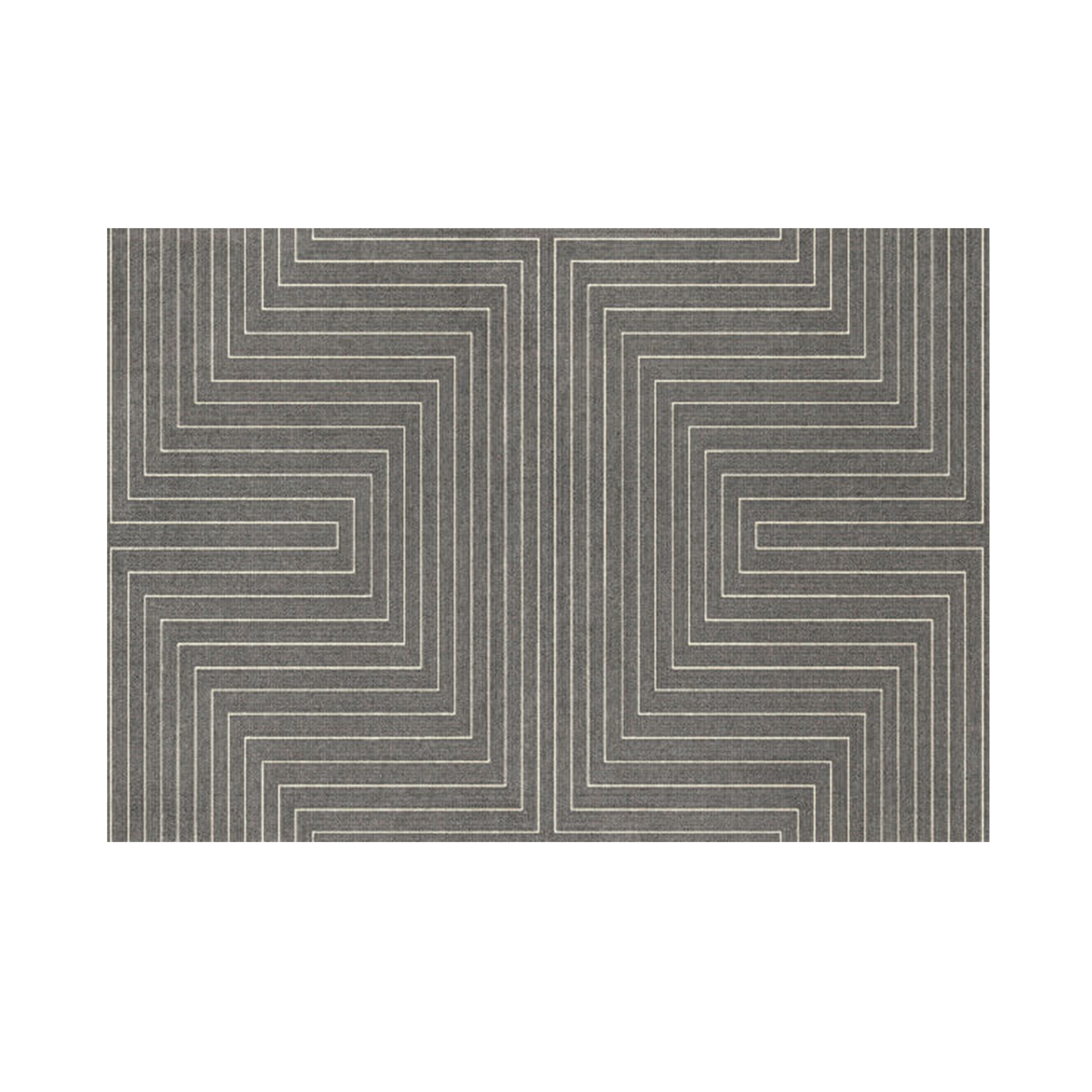 Fjord High Pile Rug - Dark Symmetry (2 Sizes) - 2.3m x 1.6m