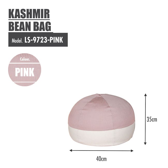 HOUZE Kashmir Bean Bag - Sienna Pink (2 Sizes) - 4