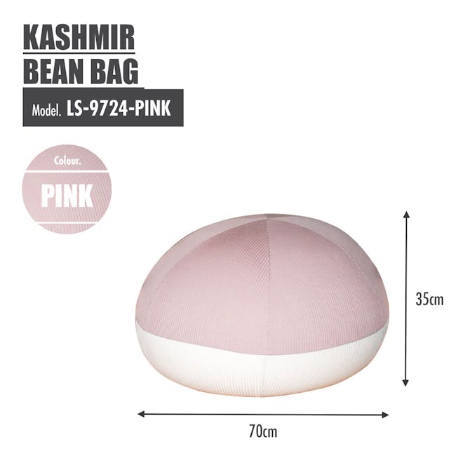 HOUZE Kashmir Bean Bag - Sienna Pink (2 Sizes) - 5