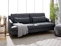 Augustus 3 Seater Sofa - Dark Grey (Premium Aniline Leather) - 1