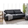 Augustus 3 Seater Sofa - Dark Grey (Premium Aniline Leather) - 1