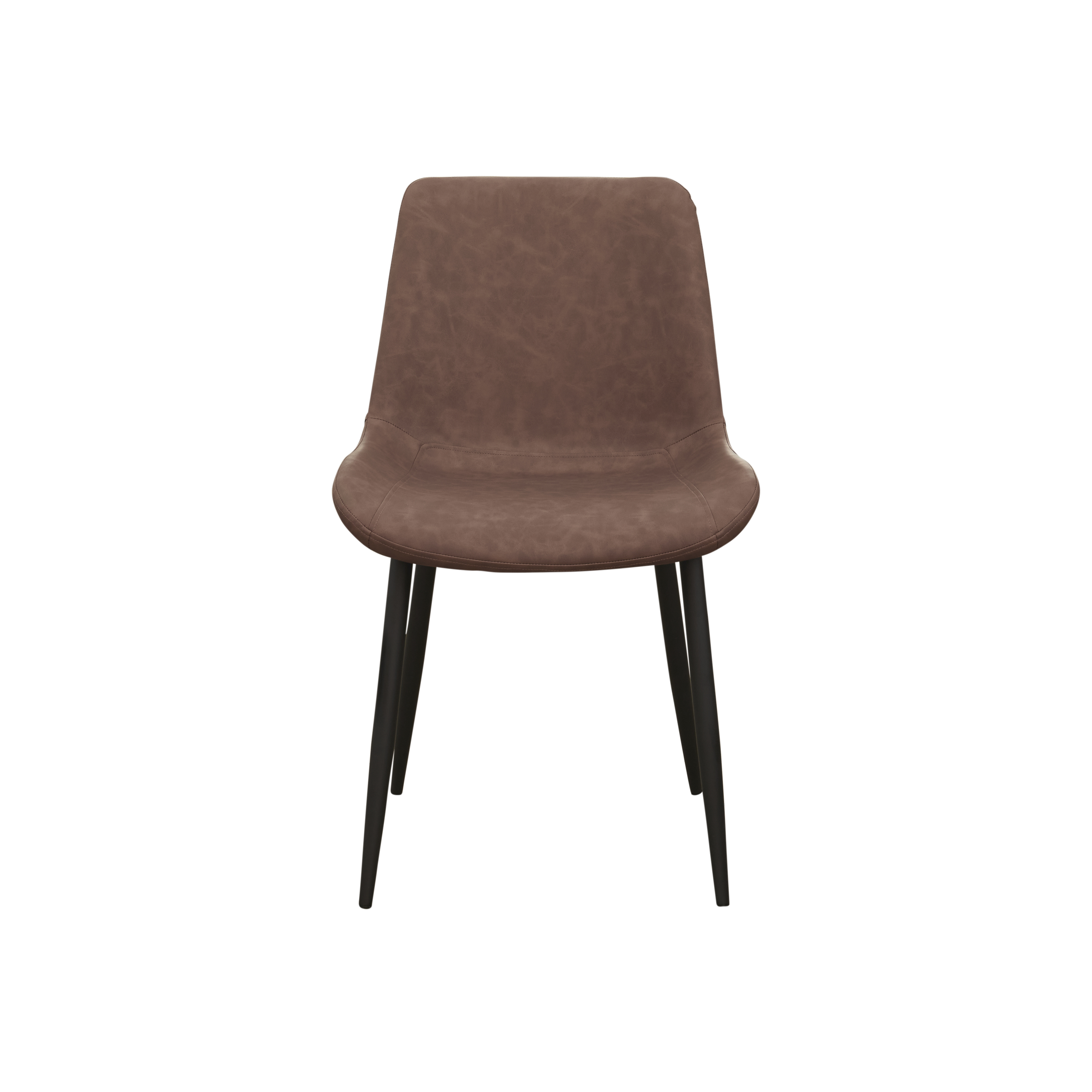 Herman Dining Chair Saddle Brown (Faux Leather), HV Basic Dining