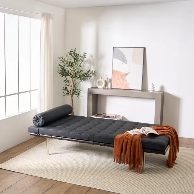 Benton Daybed - Black (Genuine Cowhide) - 3
