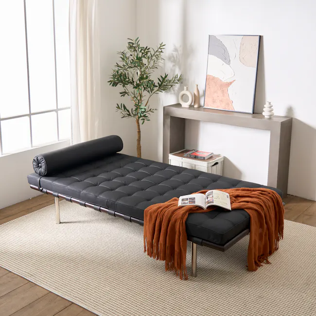 Benton Daybed - Black (Genuine Cowhide) - 2