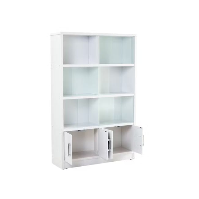 Harry Glass Cabinet - White - 1
