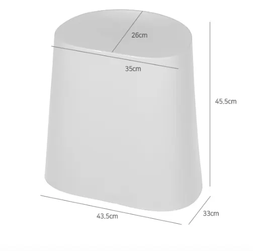 Poly Stackable Stool / Side Table - Grey - 11