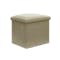 Domo Foldable Storage Cube Ottoman - Khaki - 0