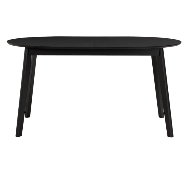 (As-is) Werner Oval Extendable Dining Table 1.5m-2m - Black Ash - 1 - 0
