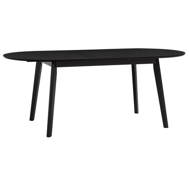 Werner Oval Extendable Dining Table 1.5m-2m - Black Ash - 10