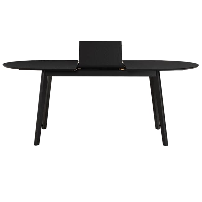 Werner Oval Extendable Dining Table 1.5m-2m - Black Ash - 4