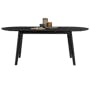 Werner Oval Extendable Dining Table 1.5m-2m - Black Ash - 5