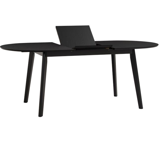Werner Oval Extendable Dining Table 1.5m-2m - Black Ash - 2