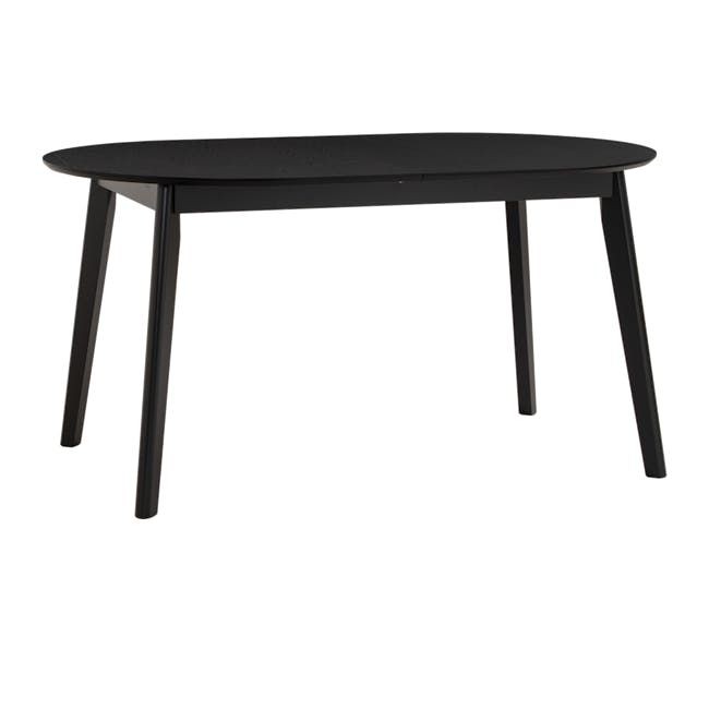 Werner Oval Extendable Dining Table 1.5m-2m - Black Ash - 9