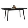 Werner Oval Extendable Dining Table 1.5m-2m - Black Ash - 7