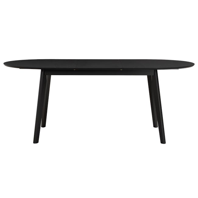 Werner Oval Extendable Dining Table 1.5m-2m - Black Ash - 0