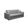 Boston Storage Sofa Bed - Beige (Eco Clean Fabric) - 9