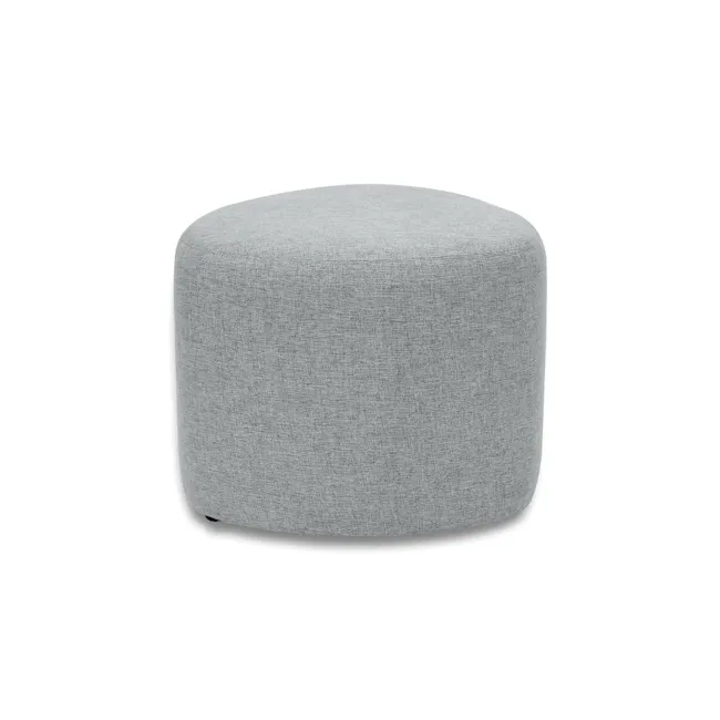 Poole Ottoman - Light Grey (2 Sizes) - 2 - Grey upholstered ottoman, modern design, minimalist style, neutral color, fabric