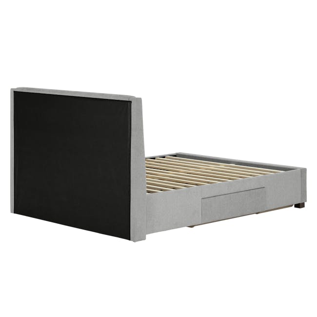 Mason 4 Drawer Queen Bed - Tin Grey (Fabric) - 9