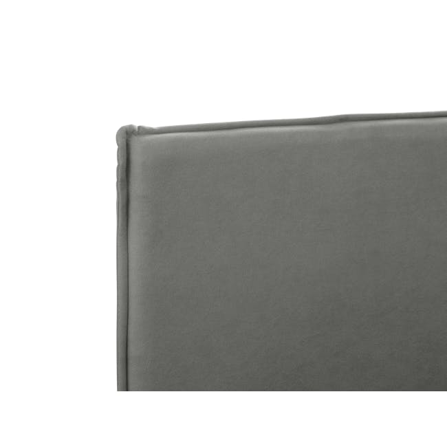 Arthur Queen Storage Bed - Urban Grey (Fabric) - 10 - Grey upholstered sofa, Modern gray sofa cover, Elegant gray sofa