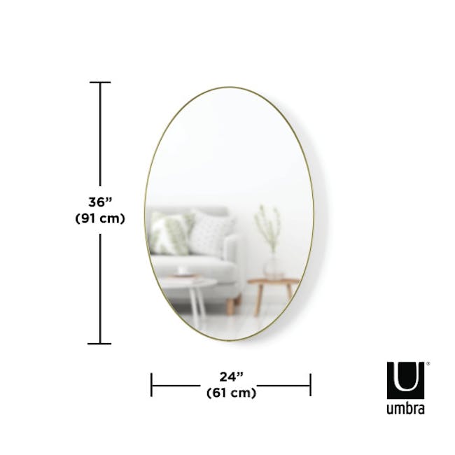Hubba Oval Mirror 61 x 91 cm - Brass - 8