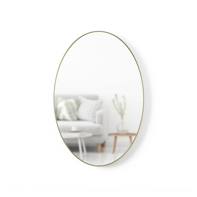 Hubba Oval Mirror 61 x 91 cm - Brass - 0