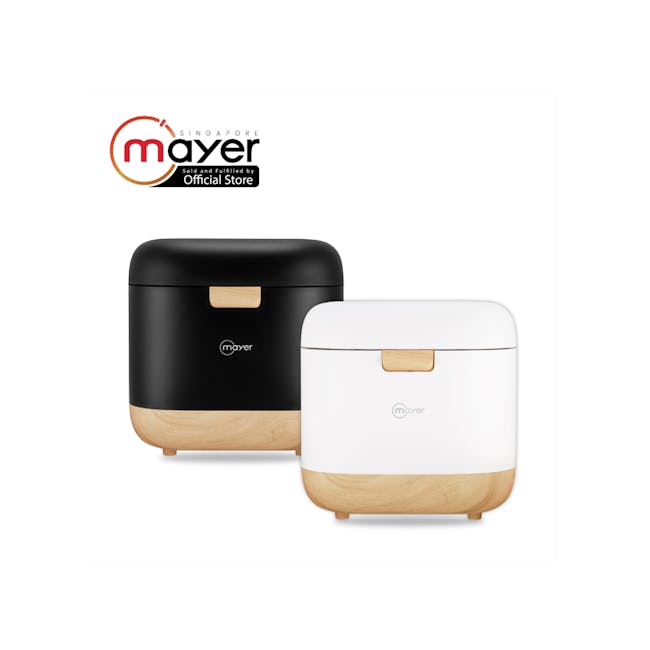 Mayer 0.8L Digital Rice Cooker - White - 1 - smart kitchen appliance, modern kitchen utensil, smart home device