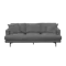 Declan 3 Seater Sofa - Black, Charcoal Grey