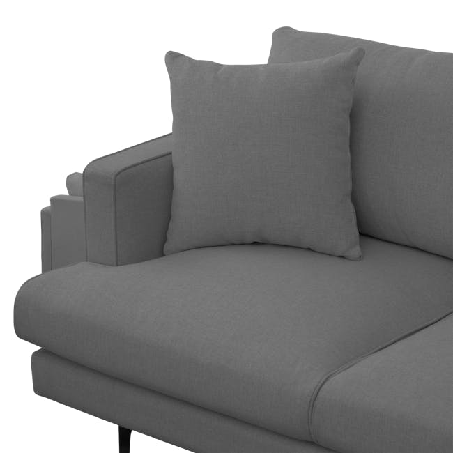 Declan 3 Seater Sofa - Black, Charcoal Grey - 10