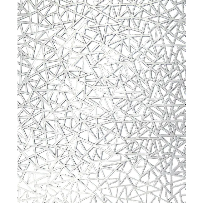 RAPEE SPLASH Placemat - Silver - 2 - Intricate geometric pattern, Symmetrical starburst design, Abstract artistry