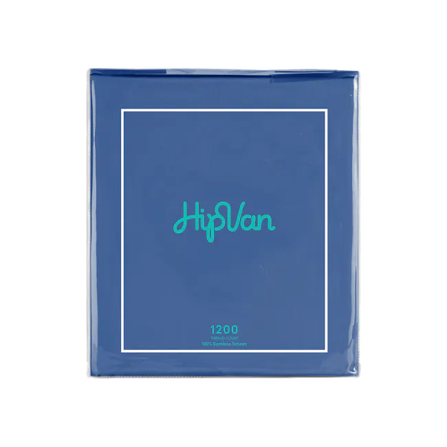 Erin Bamboo Duvet Cover - Midnight Blue (4 Sizes) - 6