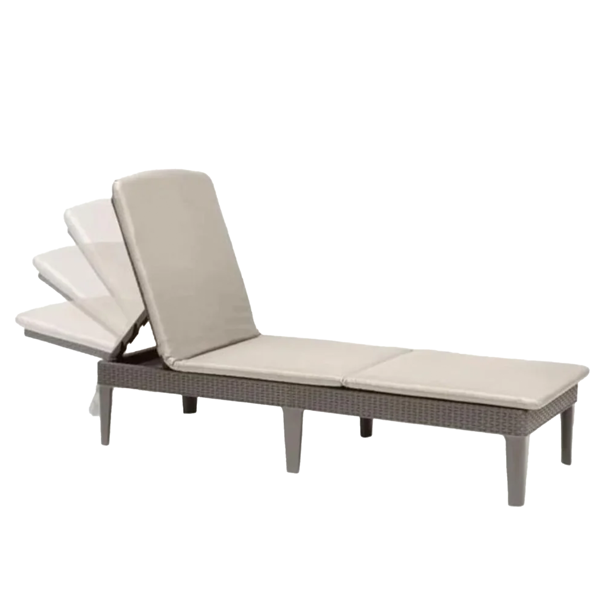 Jaipur Outdoor Sunlounger - Cappuccino