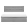 Vera King Headboard Storage Bed - Coal (Faux leather) - 7