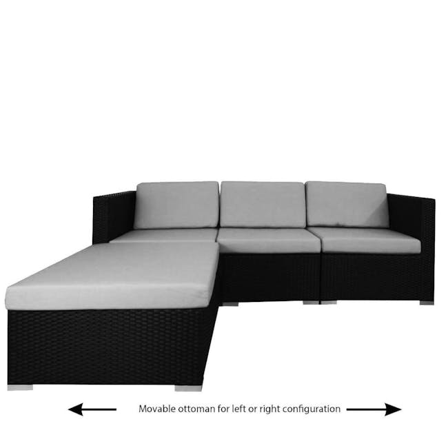 Summer Modular Outdoor Sofa Set - Grey Cushions - 2