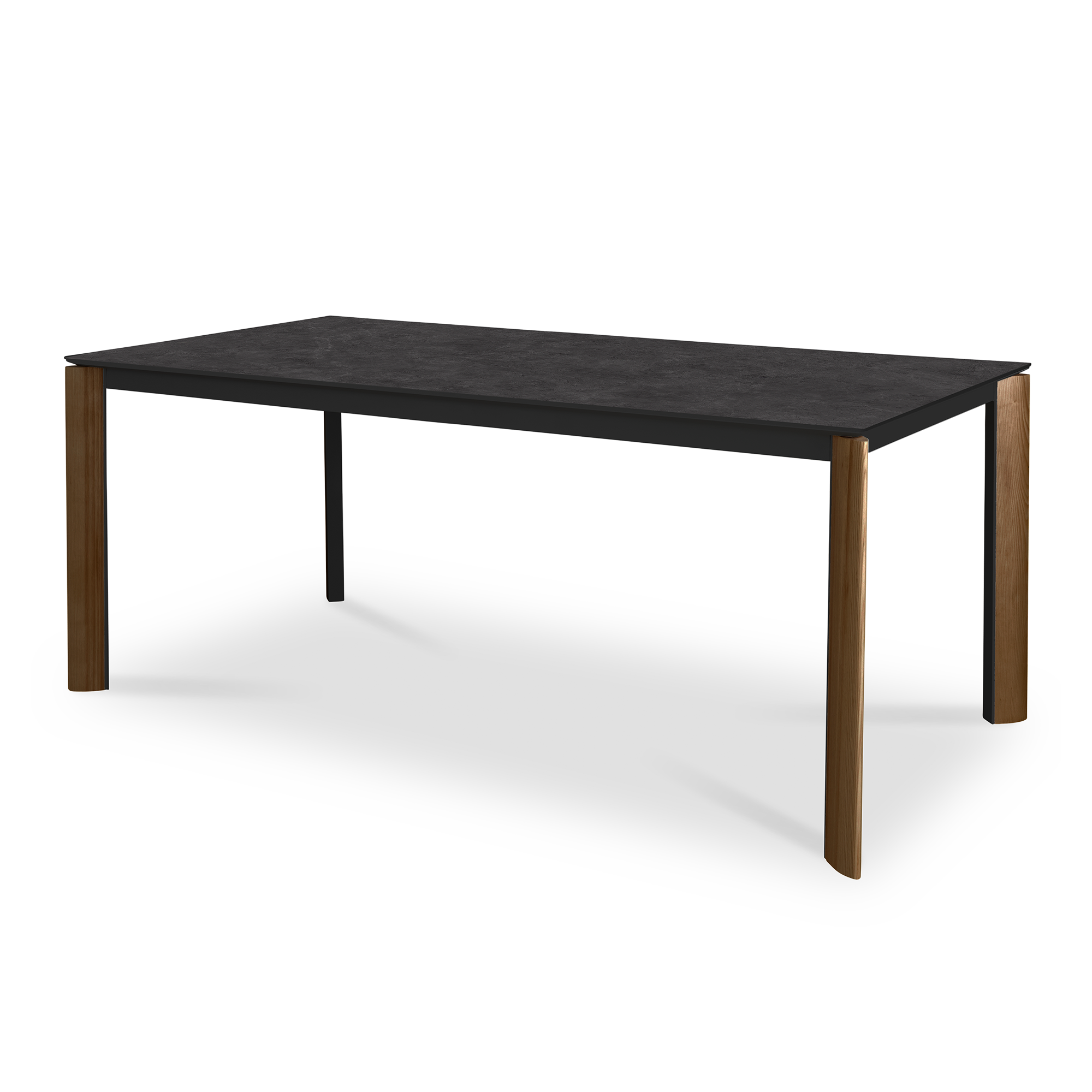 (As-is) Nelson Dining Table 1.6m - Dark Slate (Sintered Stone)