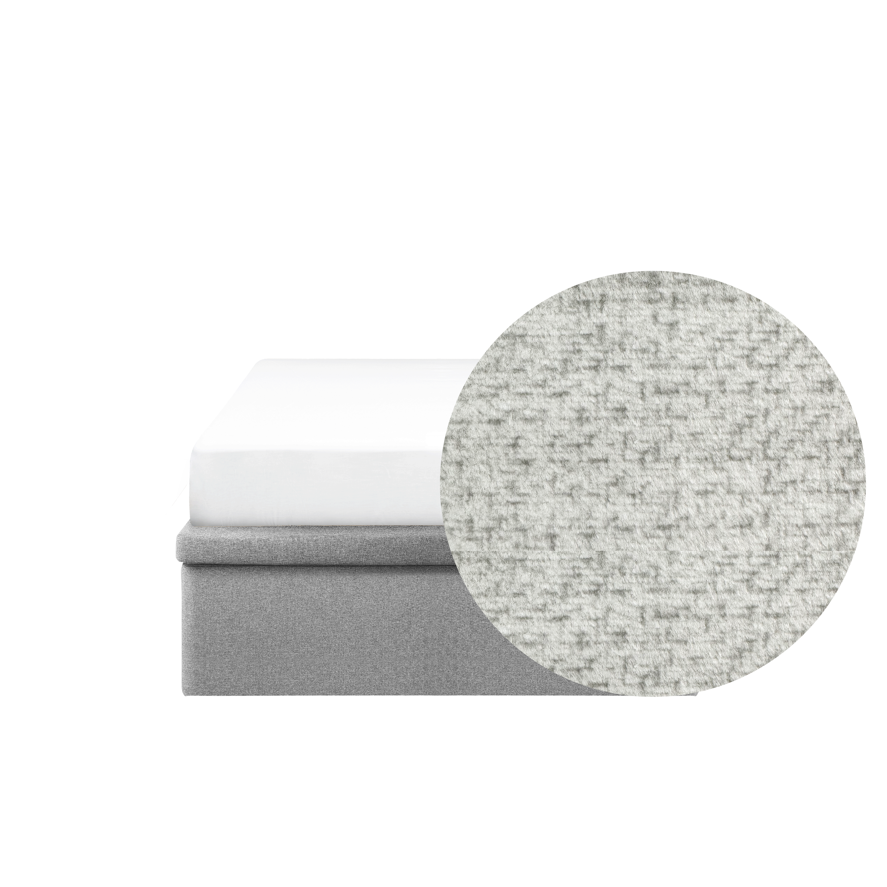 ESSENTIALS Single Storage Bed - Linen (Pet Friendly)