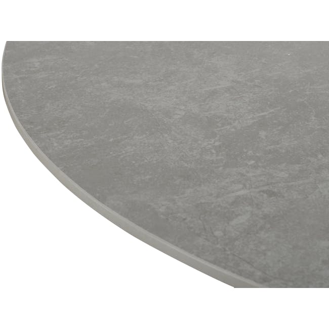 Arielle Round Dining Table 1.2m - Oak, Concrete Grey (Sintered Stone) - 4