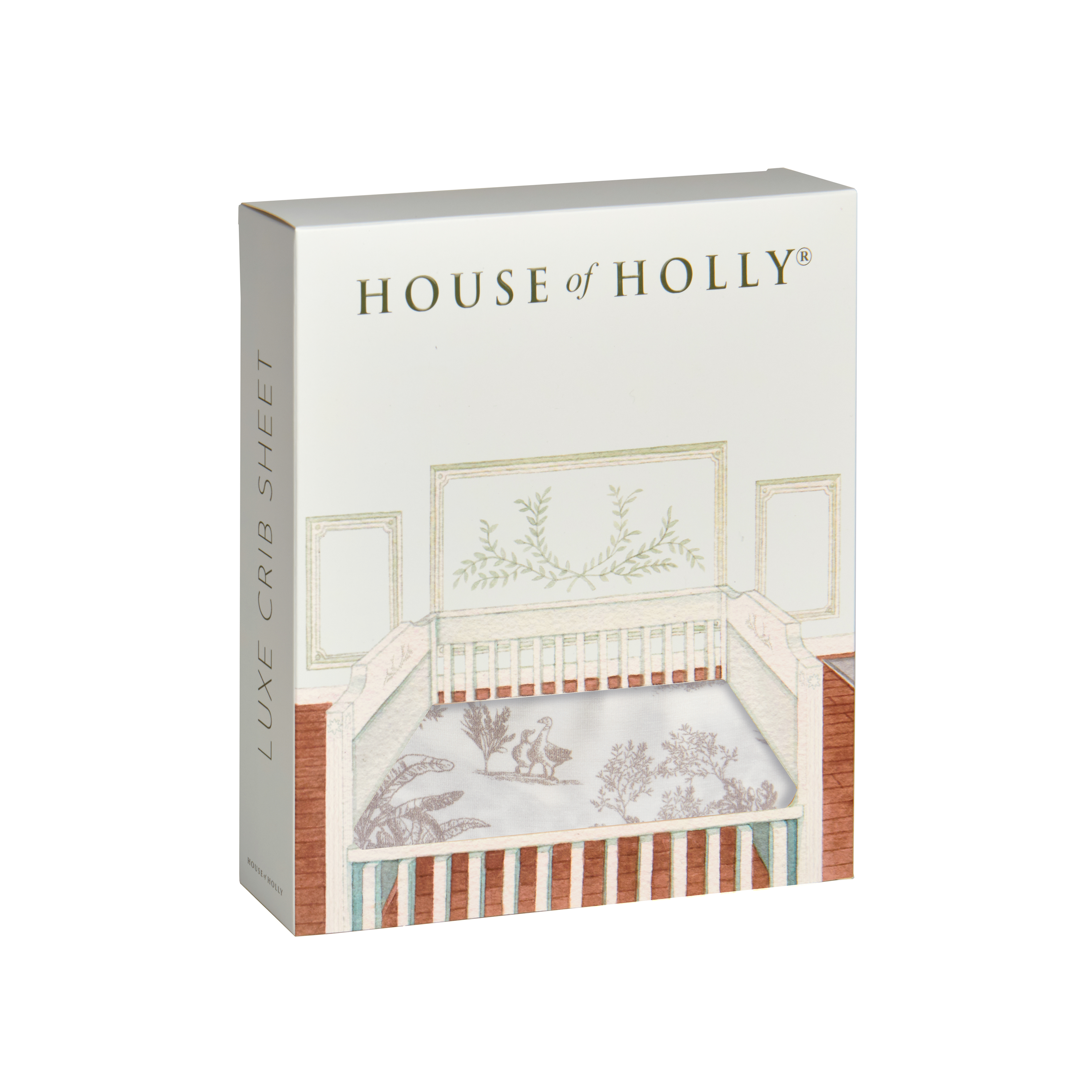 House of Holly Bamboo Crib Sheet - Savanna Toile (Sand)