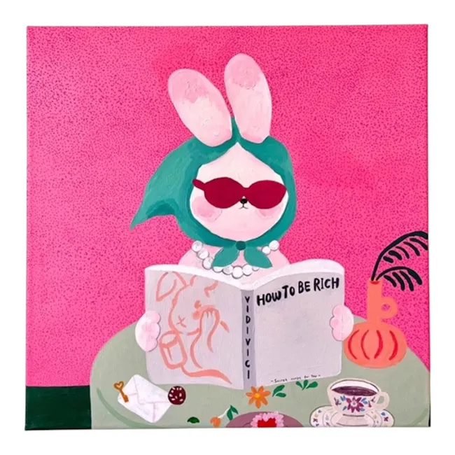 Stretching Cat Wall Canvas 40 x 40 cm - 6