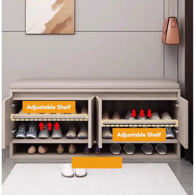 (As-is) Gabriel Shoe Storage Bench 0.6m - 9